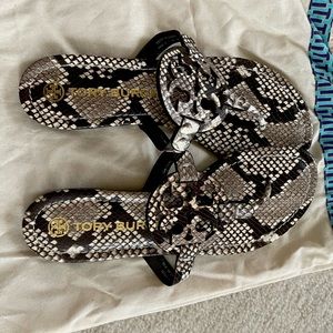 Tory Burch Womens Miller Leather Sandals